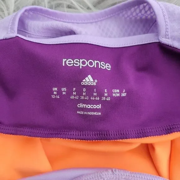 Adidas Response Climacool Racerback Orange Purple Sleeveless Tank Top Womens M - Picture 10 of 10